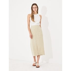 Pocket Slit Long H-line Skirt_SA5SRN7