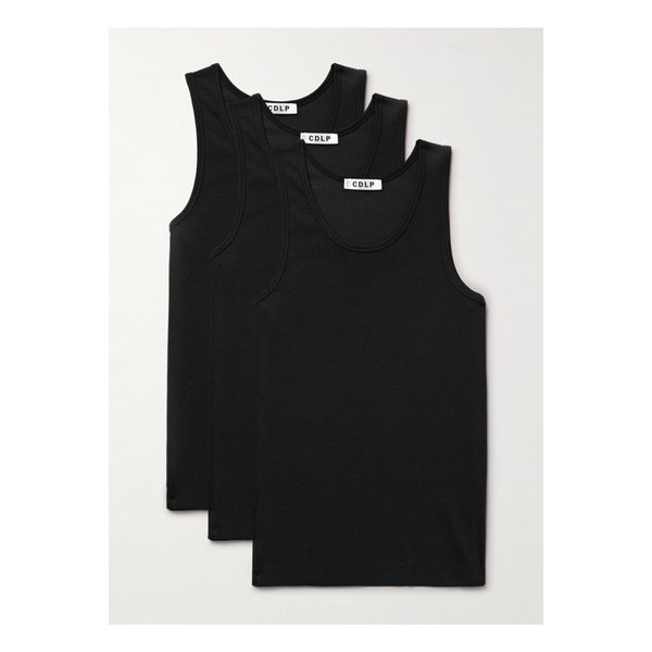 시디엘피 3팩 리브 스트레치 라이오셀 코튼 블렌드 저지 탱크 탑 1647597340340091