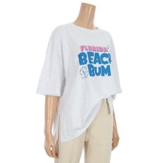 비치 프린팅 루즈핏 롤업 티셔츠 (BO3TS022A)