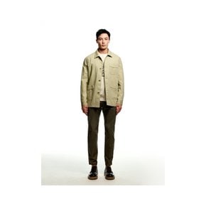 Linen Twill Outer Shirt_Light Khaki