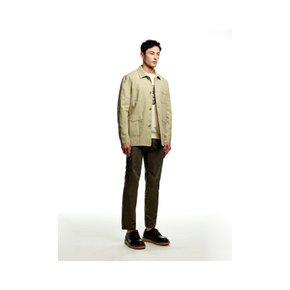 Linen Twill Outer Shirt_Light Khaki