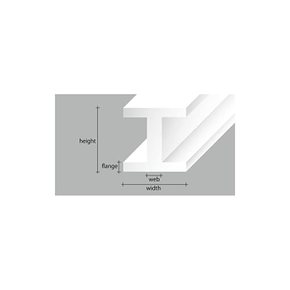 경상 에버그린 스켈 모델 플라스틱 막대 H강 두께 4.8mm 삼개입 모형용 소재