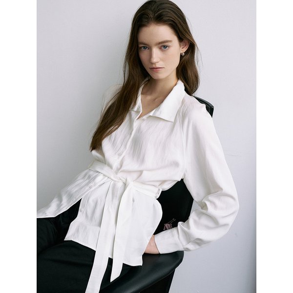 comos 1687 high-neck strap blouse (ivory)