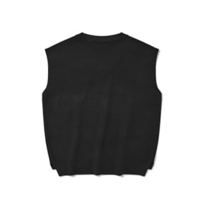 SP OVERSIZE SIDE SLITS KNIT VEST-BLACK