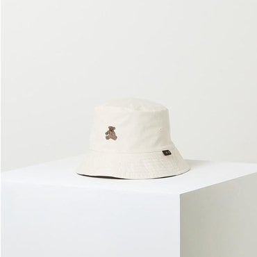 닥스 DBHE2F125 [DAKS HAT]아이보리 테디 양면 버킷햇