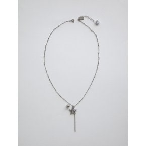 Vintage star point bar chain necklace