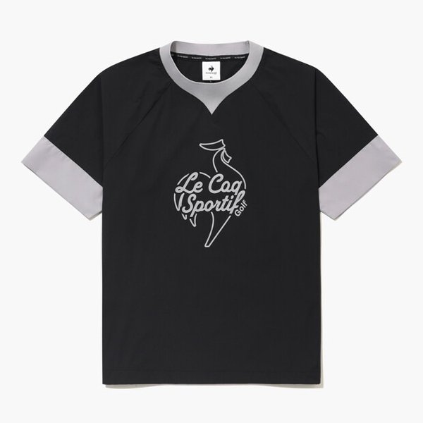 [여주점] 여성 버디하트 배색 우븐 티셔츠 GR222LRS43 BLCK