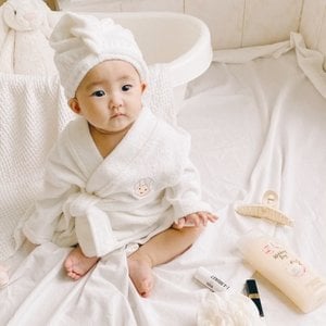 텐바이텐 [디어딜리 베이비 로브 & 배쓰 터번] 아기 샤워가운 목욕타월