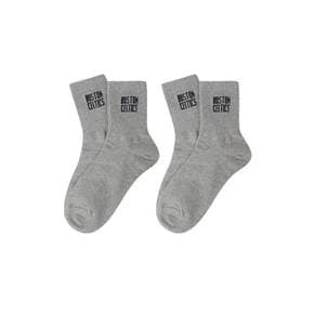 팀 레터링 2PACK MID SOCKS N265AO225P