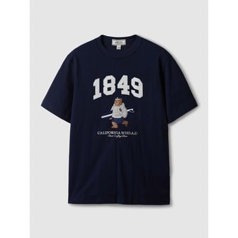 후아유 WHRAE2353U NAVY 스티브 패치 반팔 티셔츠