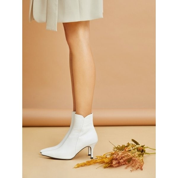 Line Ankle Boots_White