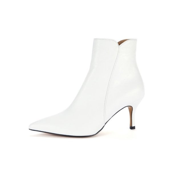 Line Ankle Boots_White
