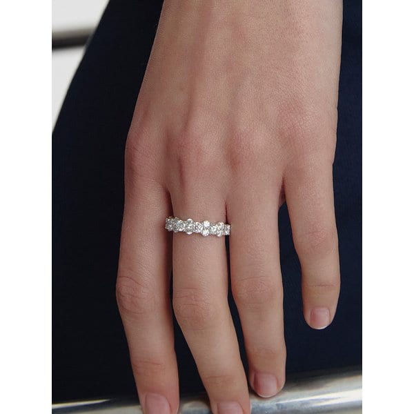 에센스 실버(W) 멜로디 모이사나이트 반지 M HL4R61411W9