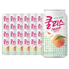 쿨피스 복숭아 350ML x 24캔 (오늘출발+무배) 과즙음료 can 음료수 sh