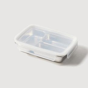 스테인리스 사각 세칸 나눔 찬통 700ml J70N902111700