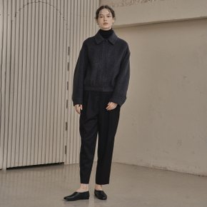 TUCK TWILL PANTS_BLACK