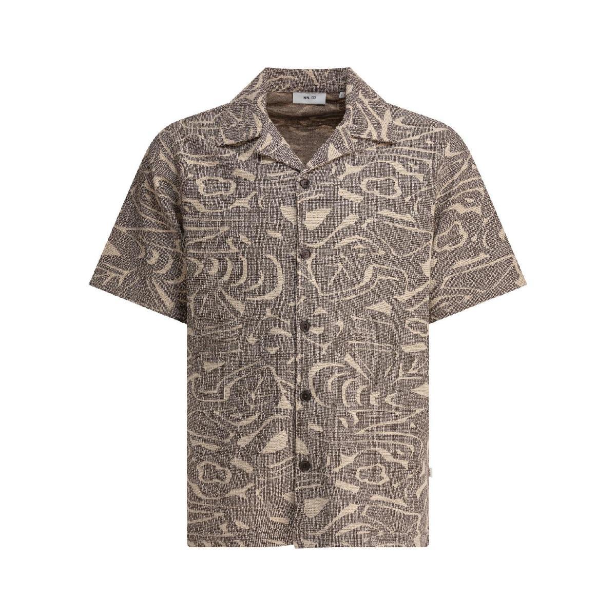 Tシャツ・カットソー NN07 SS25 Shirts (2523420599 JULIO SS 3420DEMITASSE) Julio 3420 men's shirt - Croc Green - Buy online at NN.07®