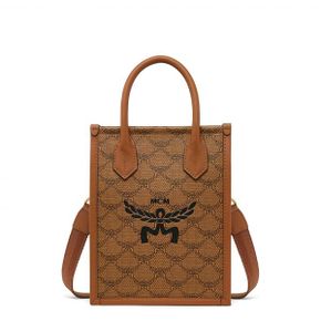 4890075 MCM Mini Himmel Lauretos Coated Canvas Crossbody Tote