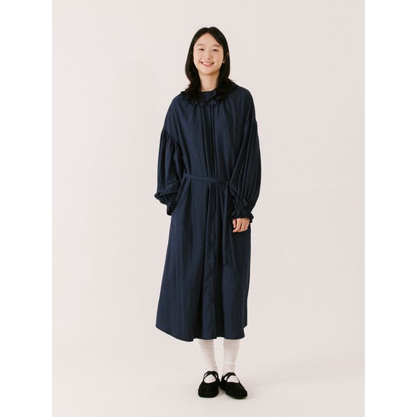 Santorini Frill Dress_NAVY