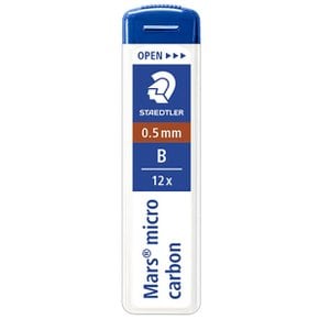 마스 마이크로 카본 샤프심 250  0.5mm(12개입) 250 05-B
