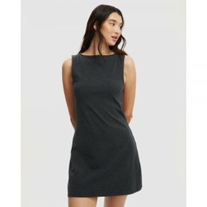 5017341 Cotton On Bella Boat Neck Mini Dress - Charcoal Marle