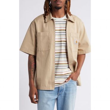 이스퀘어 4649739 Carhartt Work In Progress Zip-Up Short Sleeve Shirt