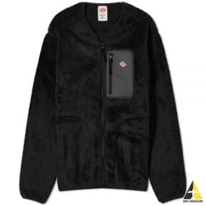 DANTON 단톤 HIGH PILE FLEECE ZIP JACKET (DT-A0359 HPF-BLACK) (하이 파일 플리스 지퍼 자켓)