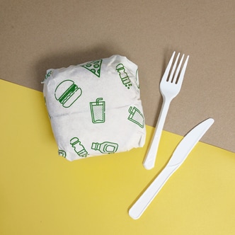  친환경 포장 내유지 500매 김밥 샌드위치 햄버거 토스트 버거 빵 와플 식품 기름 종이 포장지