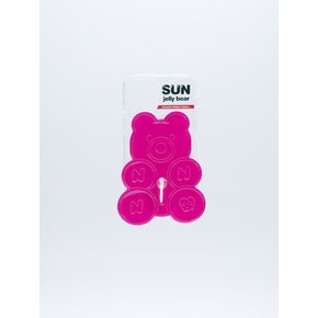 SUN CASE CLEAR JELLY BEAR REDVIOLET