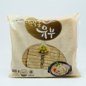 신미 햇살콩 유부 우동토핑 냉동 500g