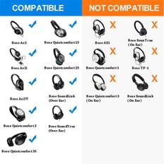 KUTOU 교체용 이어패드 쿠션 Bose QuietComfort QC 2 15 25 35 용 이어 패드 QC15 헤드폰 커버