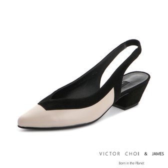  (VICTOR CHOI & james) W19S307 아이보리 (4cm) / 투톤콤비 슬링백