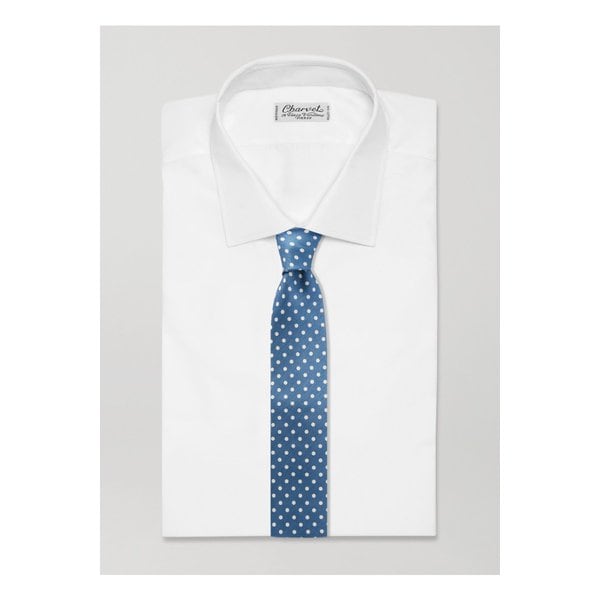 8cm 폴카 도트 실크 자카드 넥타이 46376663162881016