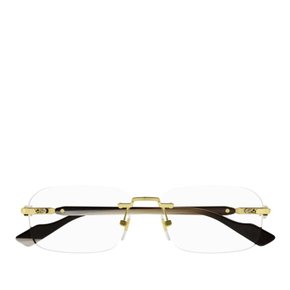 [해외배송] 구찌 골드 브라운 투명 프레임 안경테 GG1221O 002 GOLD BROWN TRANSPAREN 56