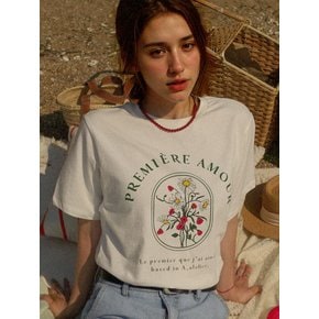 Flower Garden Half Sleeve Tee - Ivory