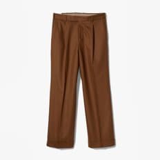 [PT}피티 와이드 브라운 팬츠/QUINDICI 1PLEAT WIDE PANTS BROWN/PTD2M30002A50