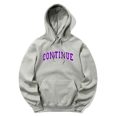 CONTINUE LOGO 후드티 - 그레이