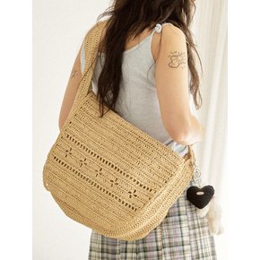 No.162 / Lily Big Cross Bag _ Raffia