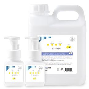 이공이공 핸드워시 레몬향 4L 1개+300ml 본품 2개