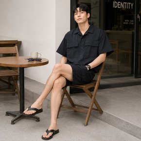 WJS 남자 라이트 유틸 카고 하프 셋업