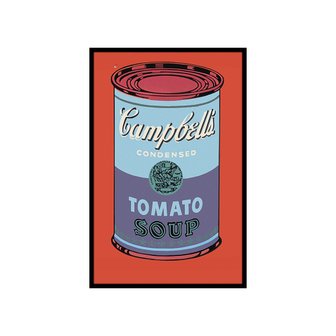 아티쉬 그림액자 Campbells Soup Can 1965 (blue & purple), 앤디워홀