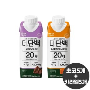 더단백드링크 250ml 초코맛5+카라멜맛5(10개입)/단백질드링크/단백질보충/무