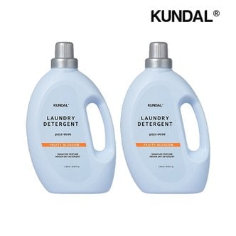 쿤달 시그니처 퍼퓸 초고농축 실내건조 세탁세제 프루티블라썸 1180ml x2개