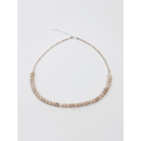 beige ball necklace