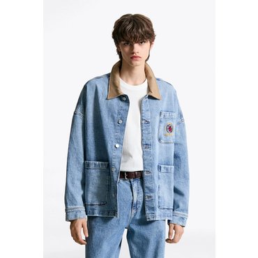 타미진스 남성 오크우드 데님 초어 재킷 T32F1NJC41TMT1 TOMMY JEANS