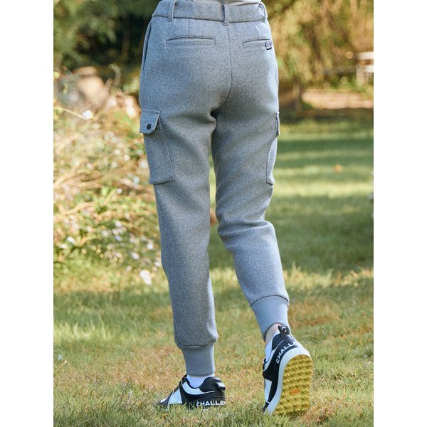 여성 울라이크 아웃포켓 카고 조거 팬츠 그레이