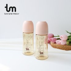 [젖병&젖꼭지솔 증정]트윈젖병 PPSU 돗람이 280ml(핑크, 바닐라)