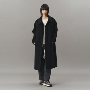 KNIT COLLAR BALMACAAN COAT_BLACK