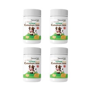 뉴질랜드 Natural NZ 네추럴엔젯 슈프림 플러스 초유 콜로스트럼 1500mg 츄어블 120정 4팩