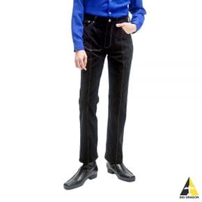 BONANZA TROUSER - BLACK CONTRAST (보난자 탑스티칭 팬츠)